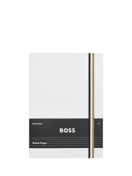 HUGO BOSS A5 Iconic Notebook, White, White