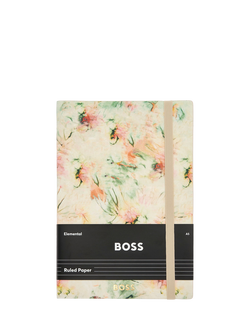 HUGO BOSS A5 Elemental Tie Dye Flower Notebook, Cream, Cream