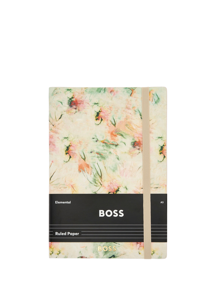 HUGO BOSS A5 Elemental Tie Dye Flower Notebook, Cream, Cream