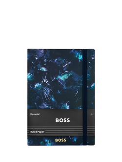 HUGO BOSS A5 Elemental Tie Dye Flower Notebook, Navy, Navy