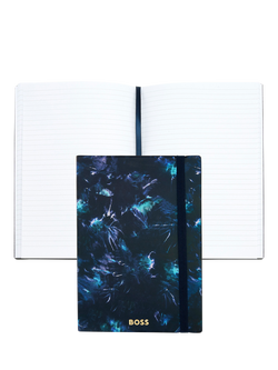 HUGO BOSS A5 Elemental Tie Dye Flower Notebook, Navy - view 2, Navy