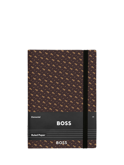 HUGO BOSS A5 Elemental Monogram Notebook, Camel, Camel