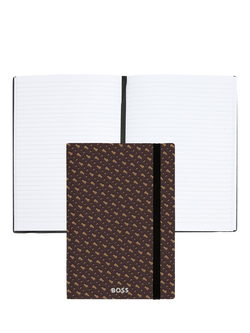 HUGO BOSS A5 Elemental Monogram Notebook, Camel - view 2, Camel