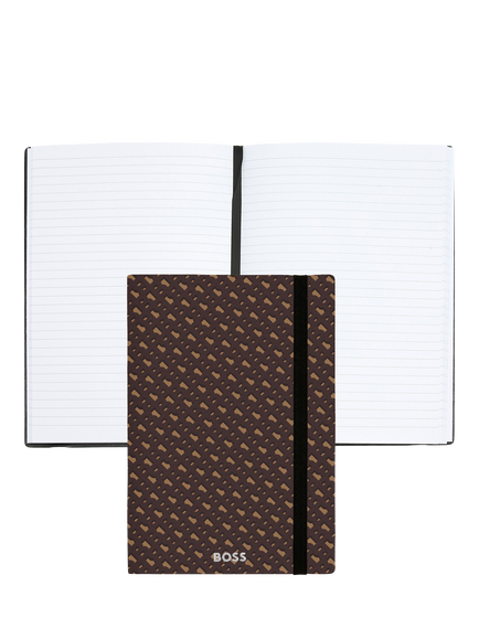 HUGO BOSS A5 Elemental Monogram Notebook, Camel - view 2, Camel