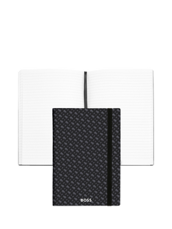 HUGO BOSS A5 Elemental Monogram Notebook, Grey - view 2, Grey