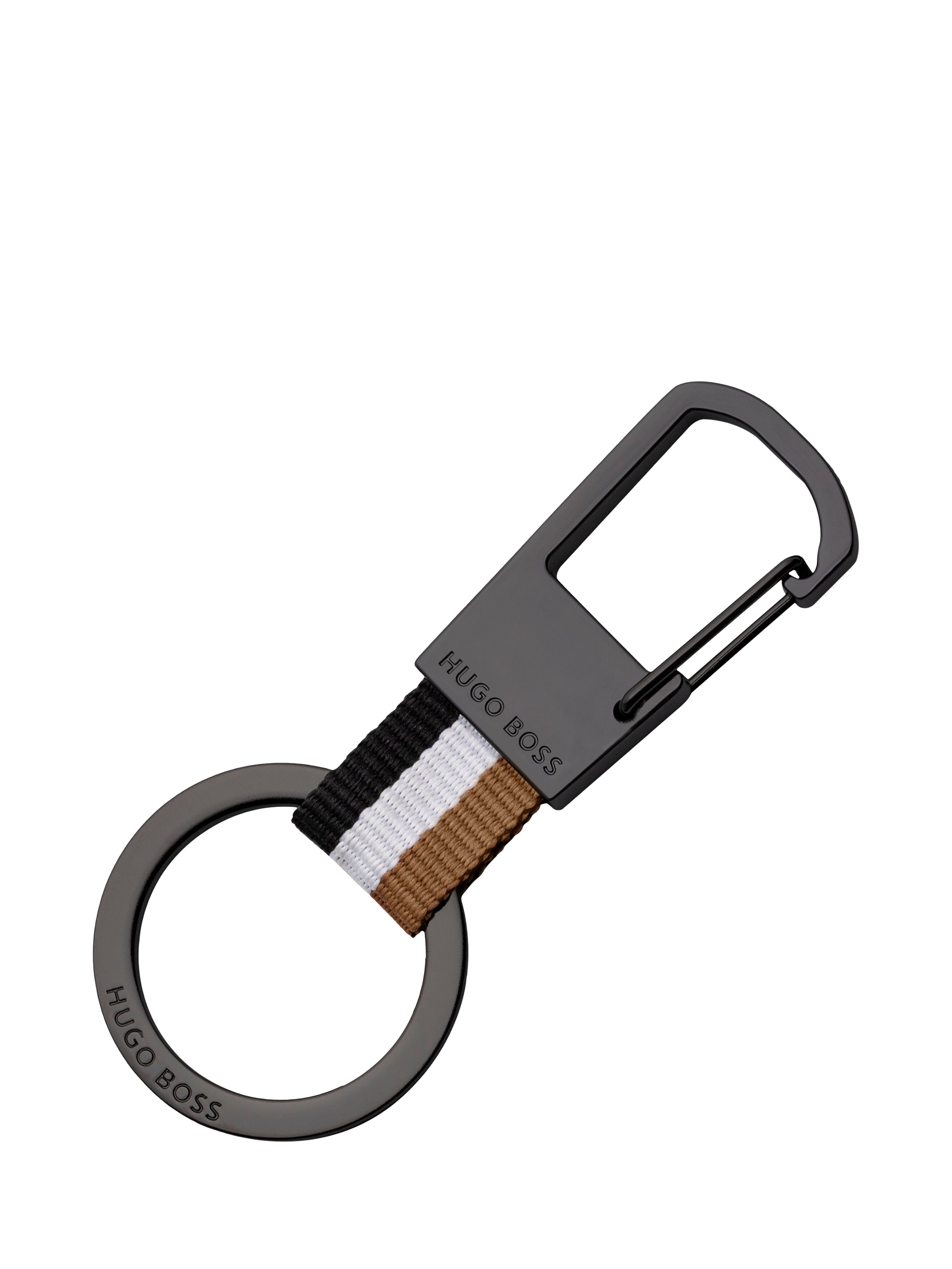Product image 1 of 4, which shows HUGO BOSS Iconic Keyring, Black Multi