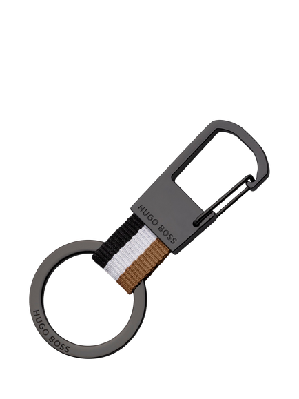 HUGO BOSS Iconic Keyring, Black Multi, Black Multi