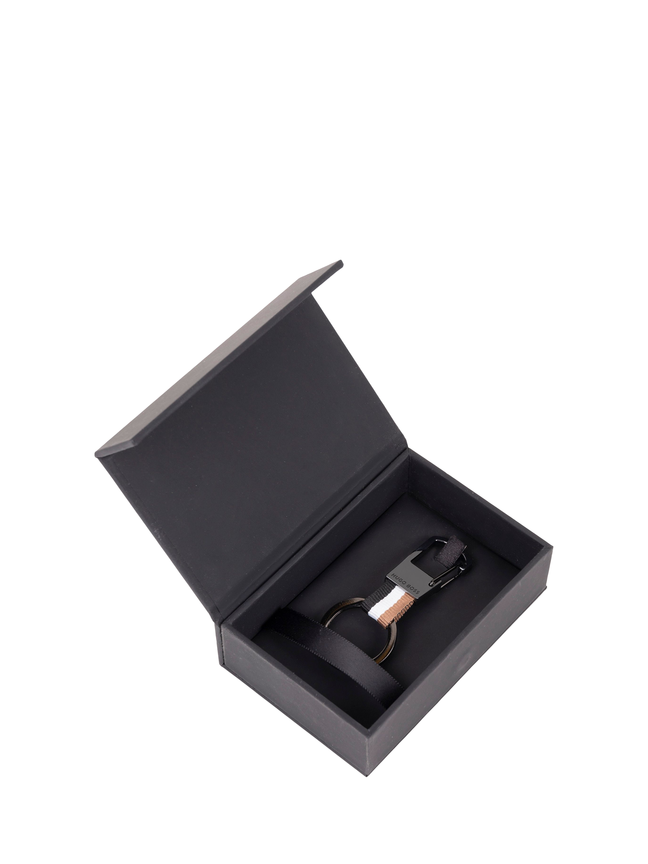 Product image 3 of 4, which shows HUGO BOSS Iconic Keyring, Black Multi