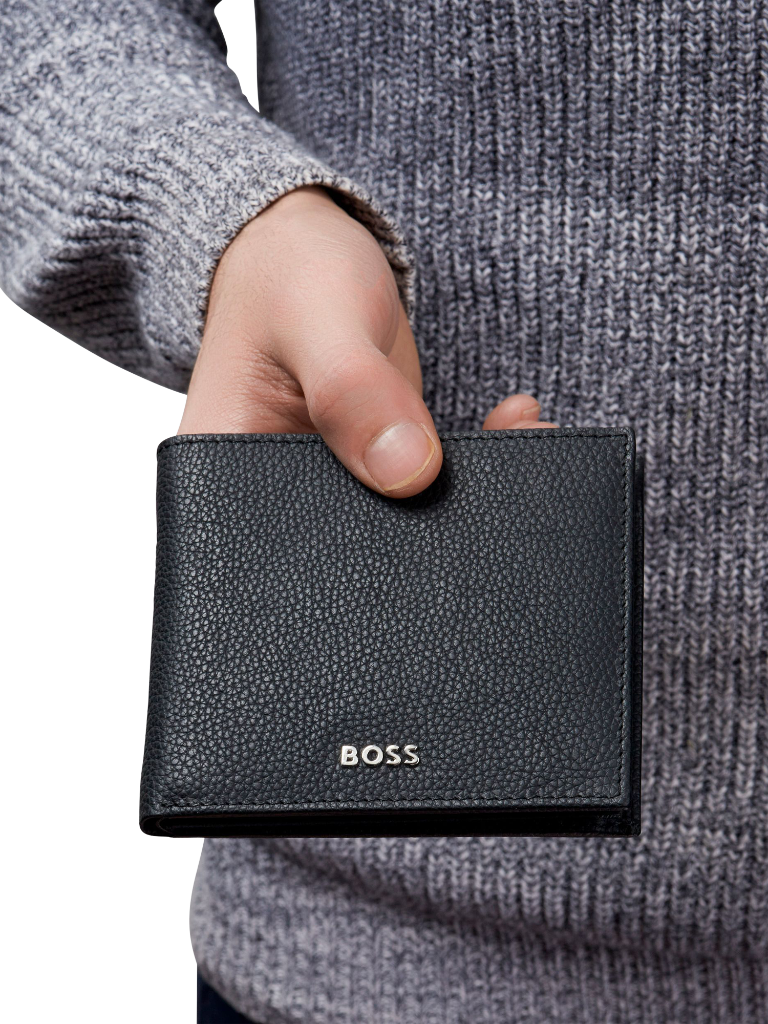Product image 3 of 7, which shows HUGO BOSS Classic Grained Wallet, Black