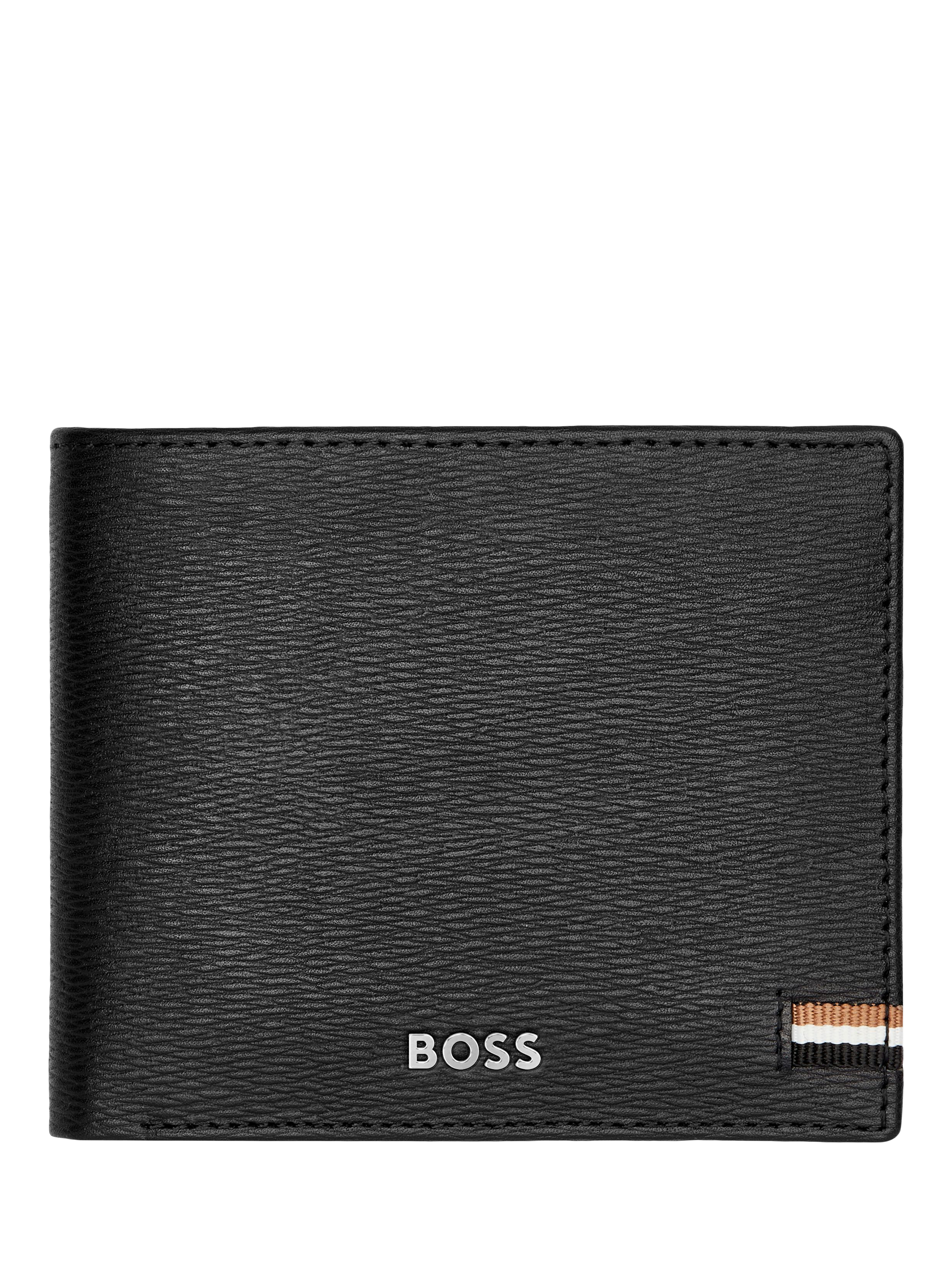 Product image 1 of 7, which shows HUGO BOSS Iconic Leather Wallet, Black