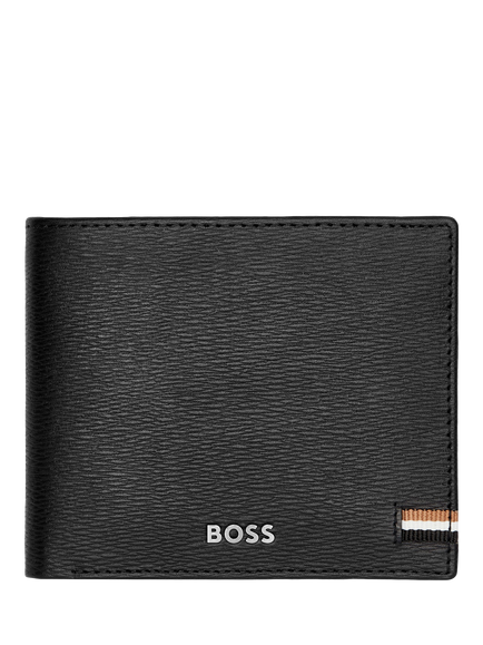 HUGO BOSS Iconic Leather Wallet, Black, Black