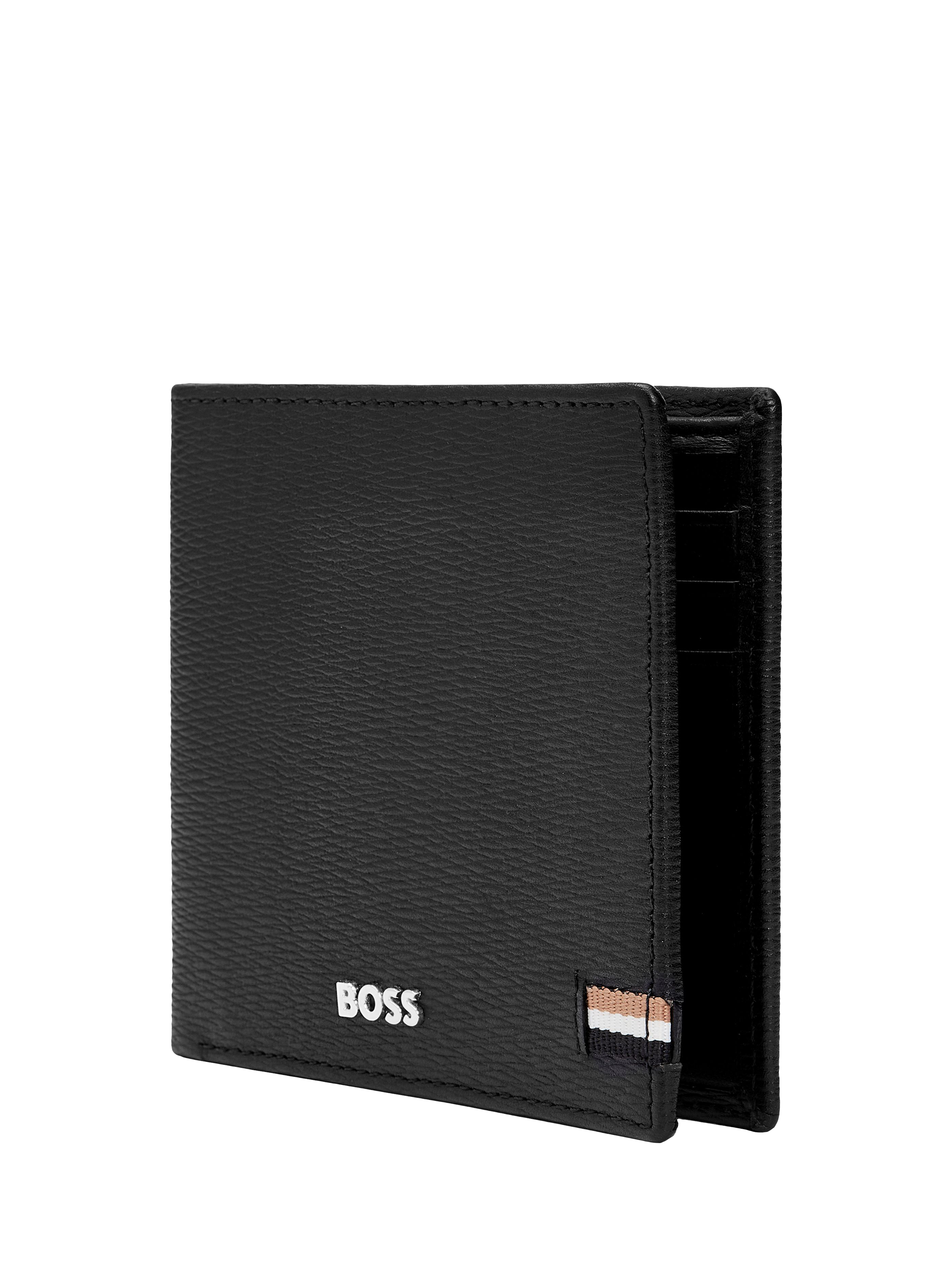 Product image 2 of 7, which shows HUGO BOSS Iconic Leather Wallet, Black