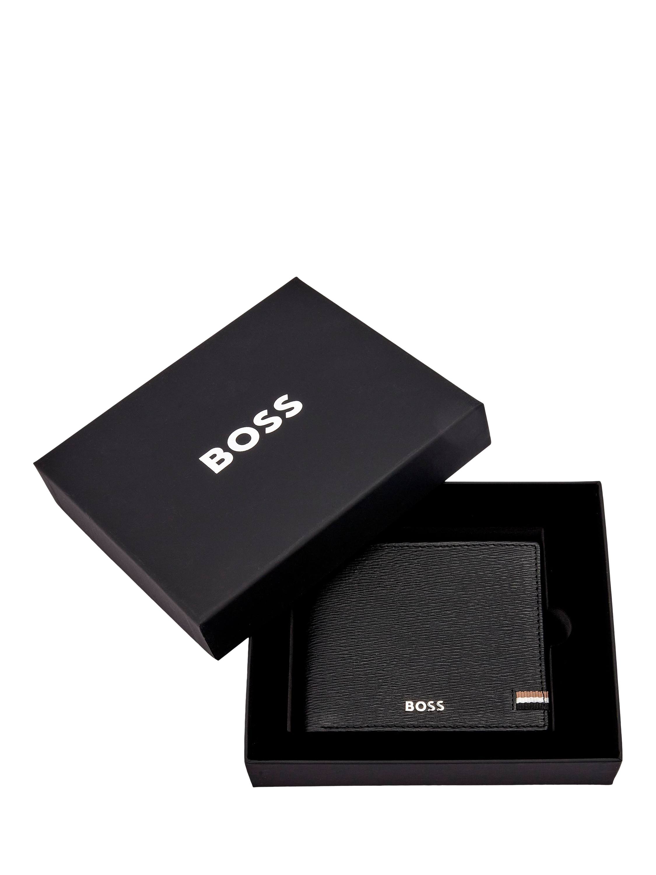 Product image 4 of 7, which shows HUGO BOSS Iconic Leather Wallet, Black