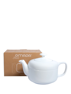 OMADA Linea Porcelain Teapot, 1.1L, White - view 2, White