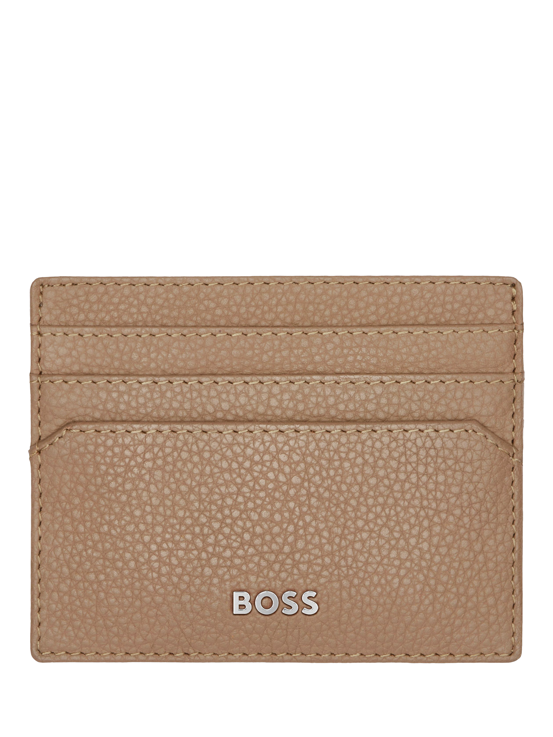 Product image 1 of 6, which shows HUGO BOSS Classic Grained Leather Card Holder