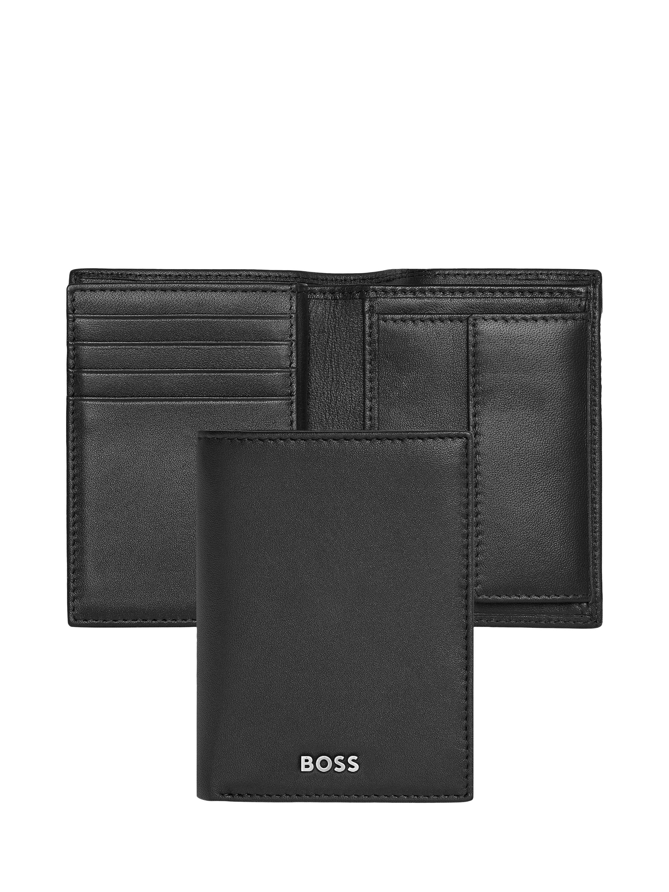 Product image 6 of 6, which shows HUGO BOSS Classic Grained Leather Card Holder