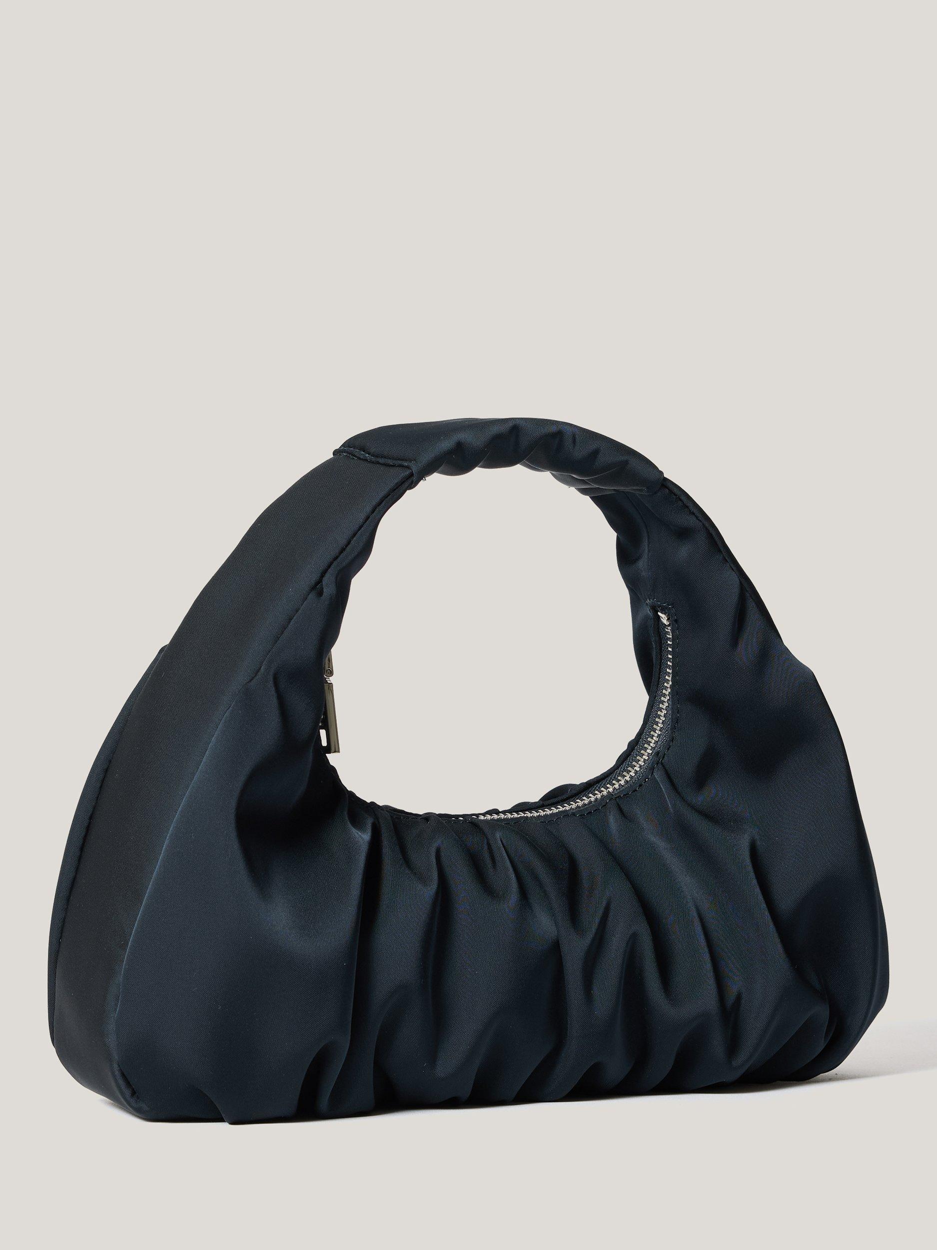 Product image 6 of 7, which shows Jigsaw Pleated Satin Tay Bag, Navy Blue