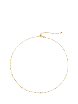 Dinny Hall Sapphire Paperclip Necklace, Gold, 