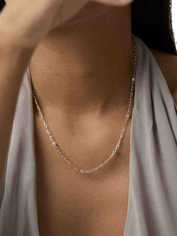 Dinny Hall Mini Rainbow Paperclip Necklace, Silver - view 2, 