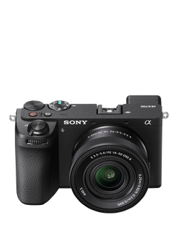 Sony A6700 Compact System Camera with 16-50mm Power Zoom Lens, 4K Ultra HD, 26MP, OLED Viewfinder, Wi-Fi, Bluetooth, 3" Vari-Angle Touch Screen, Black, Black