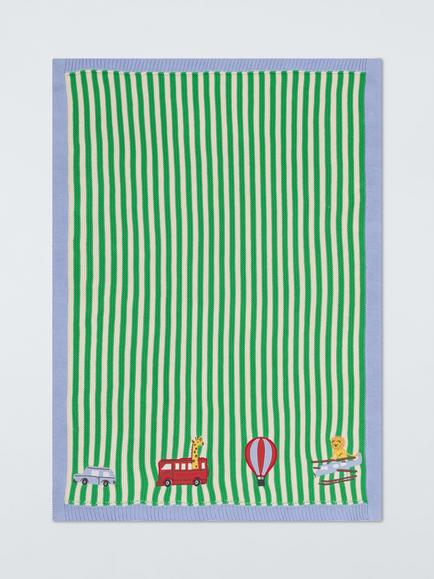 John Lewis Discovery Transport Stripe Blanket, Multi, Multi