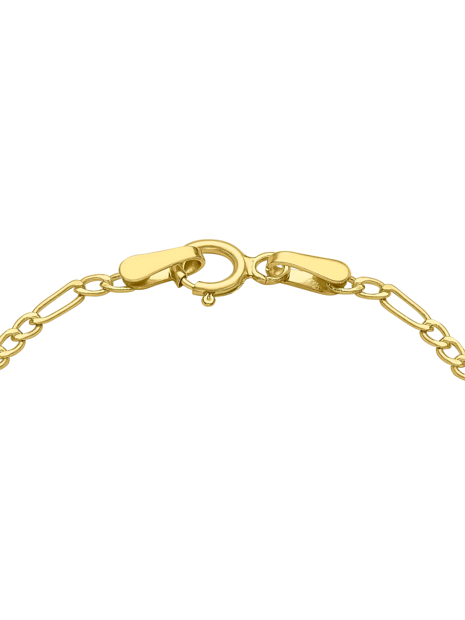 Product image 4 of 6, which shows IBB Kids' 9ct Yellow Gold Hollow Figaro ID Bracelet
