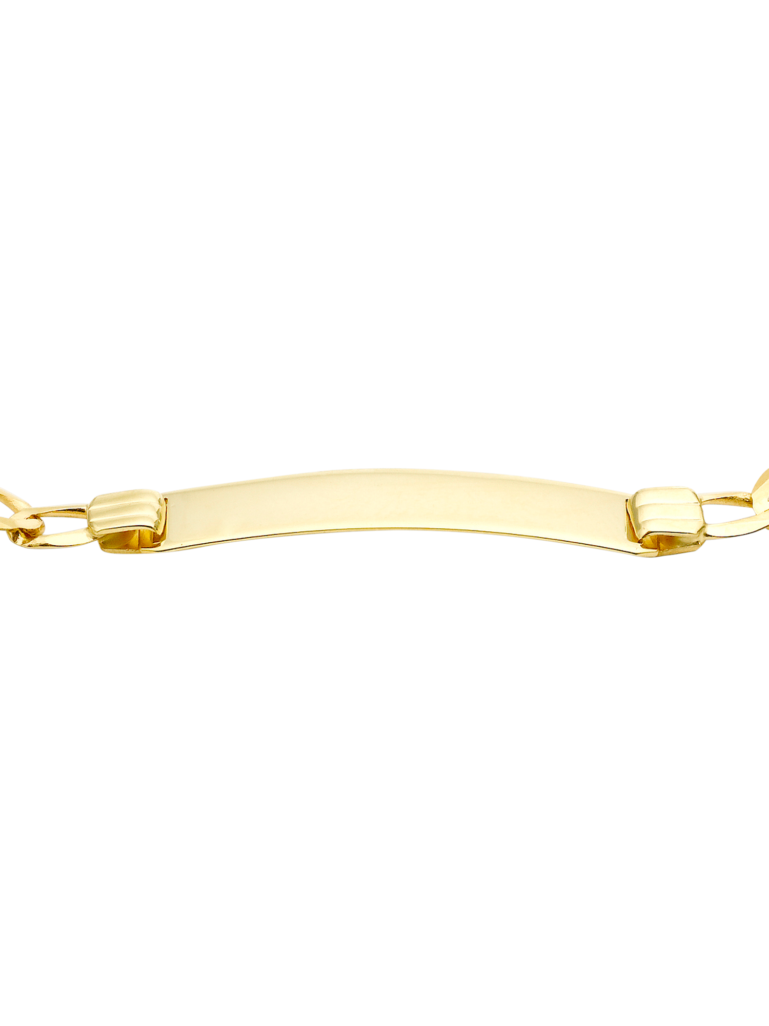 Product image 3 of 5, which shows IBB 9ct Yellow Gold Flat Curb ID Bracelet