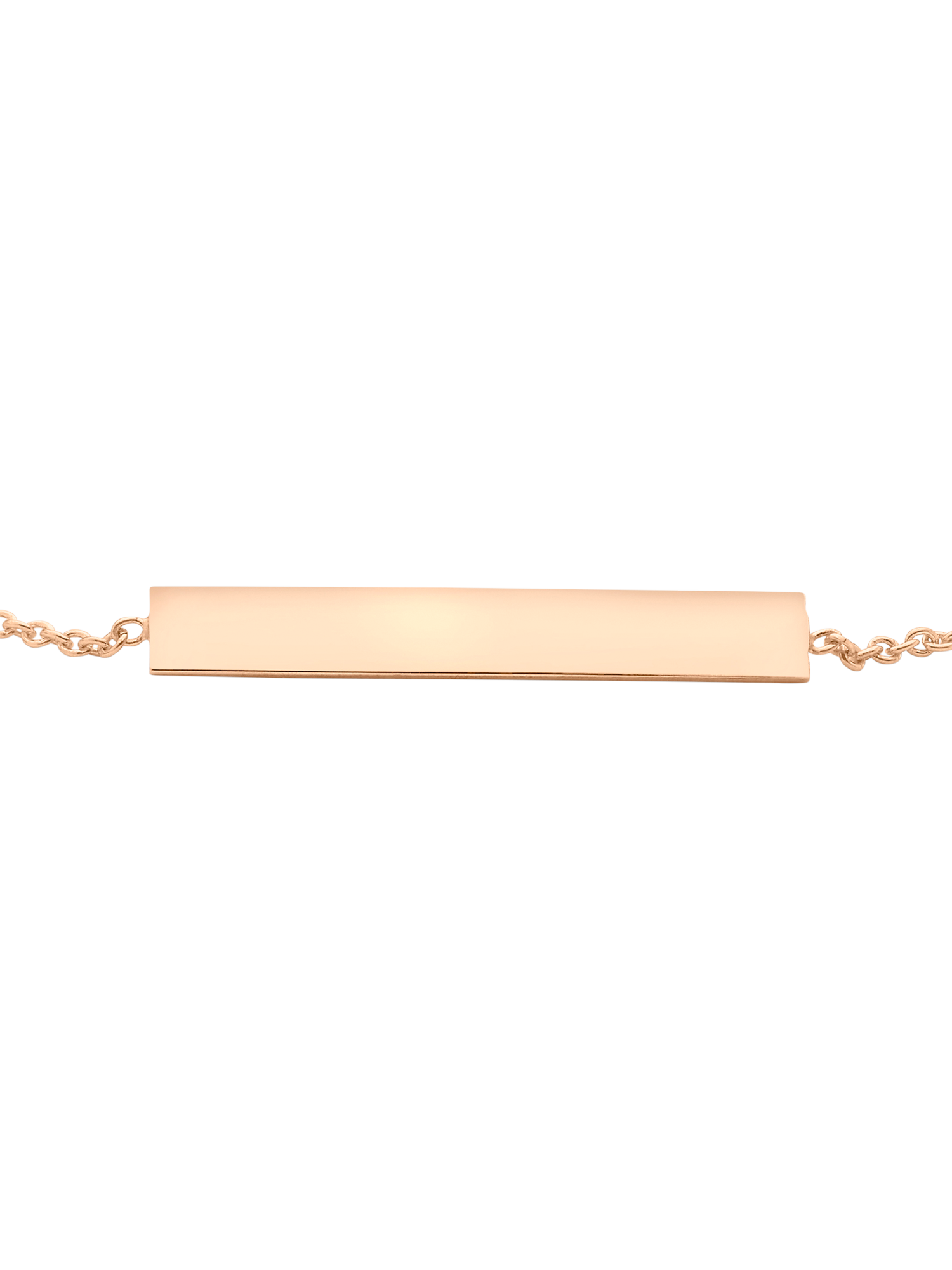 Product image 2 of 7, which shows IBB 9ct Rose Gold Horizontal Bar Bracelet