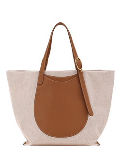 Longchamp Le Foulonné XL Canvas Tote Bag, Caramel, Caramel