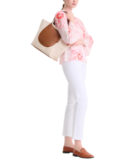 Longchamp Le Foulonné XL Canvas Tote Bag, Caramel - view 2, Caramel