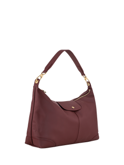 Longchamp Le Pliage Xtra XL Leather Shoulder Bag, Burgundy - view 2, Burgundy