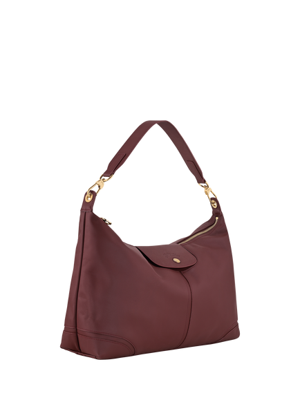 Longchamp Le Pliage Xtra XL Leather Shoulder Bag, Burgundy - view 2, Burgundy