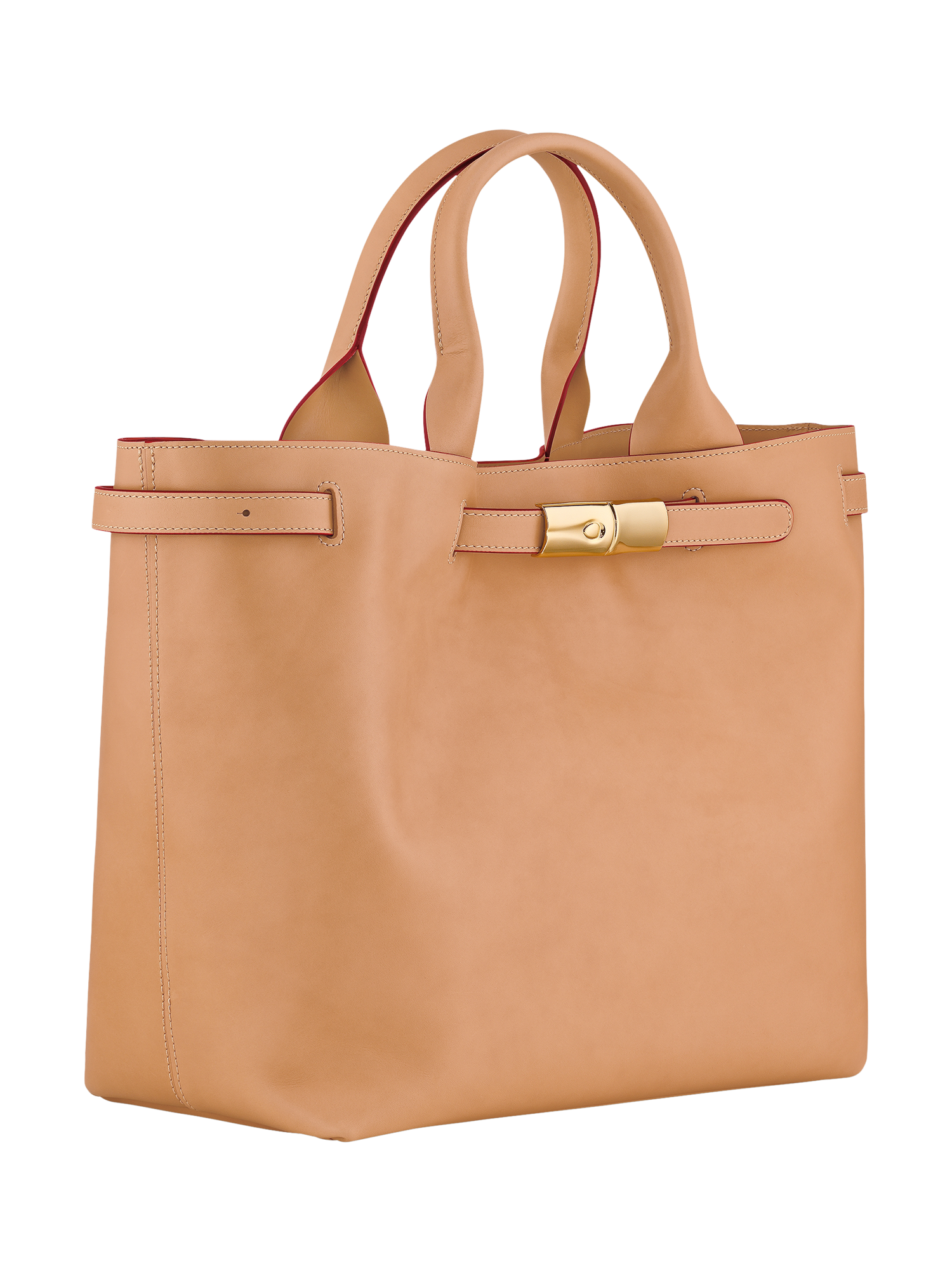 Product image 2 of 4, which shows Longchamp Le Roseau Large Leather Tote Bag, Vegetal