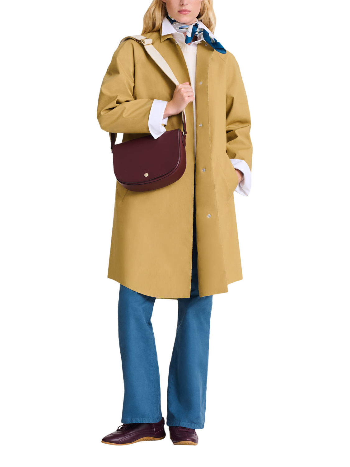 Product image 2 of 5, which shows Longchamp Épure Leather Medium Crossbody Bag, Burgundy