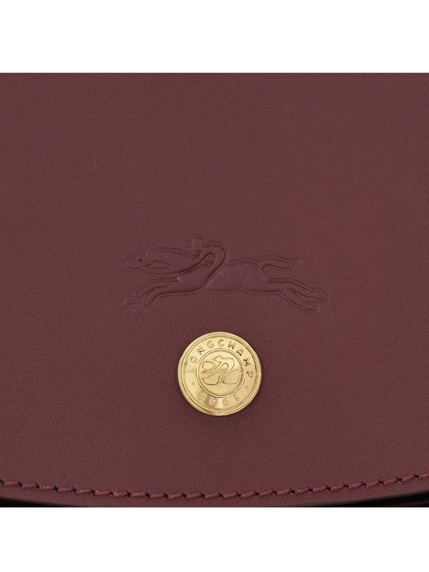 Product image 5 of 5, which shows Longchamp Épure Leather Medium Crossbody Bag, Burgundy