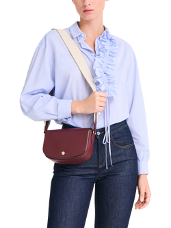 Longchamp Épure Leather Small Crossbody Bag - view 2, Burgundy