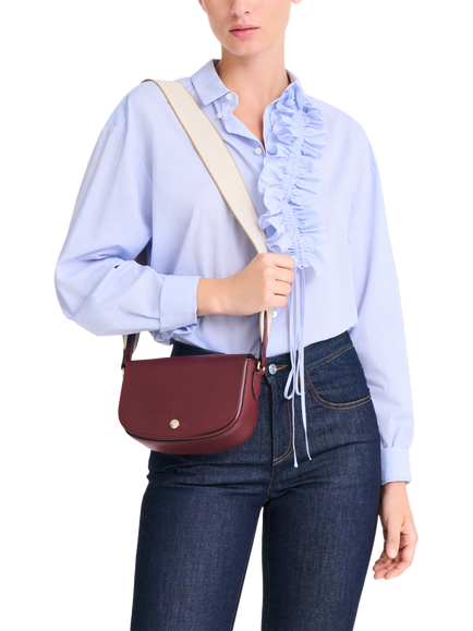 Longchamp Épure Leather Small Crossbody Bag - view 2, Burgundy