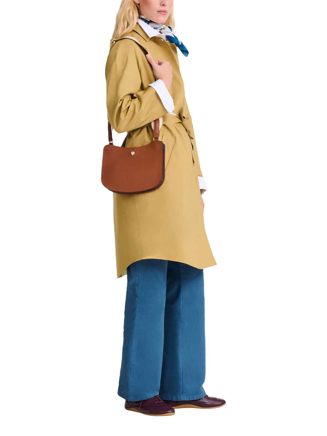 Product image 2 of 6, which shows Longchamp Épure Leather Crossbody Bag, Cognac