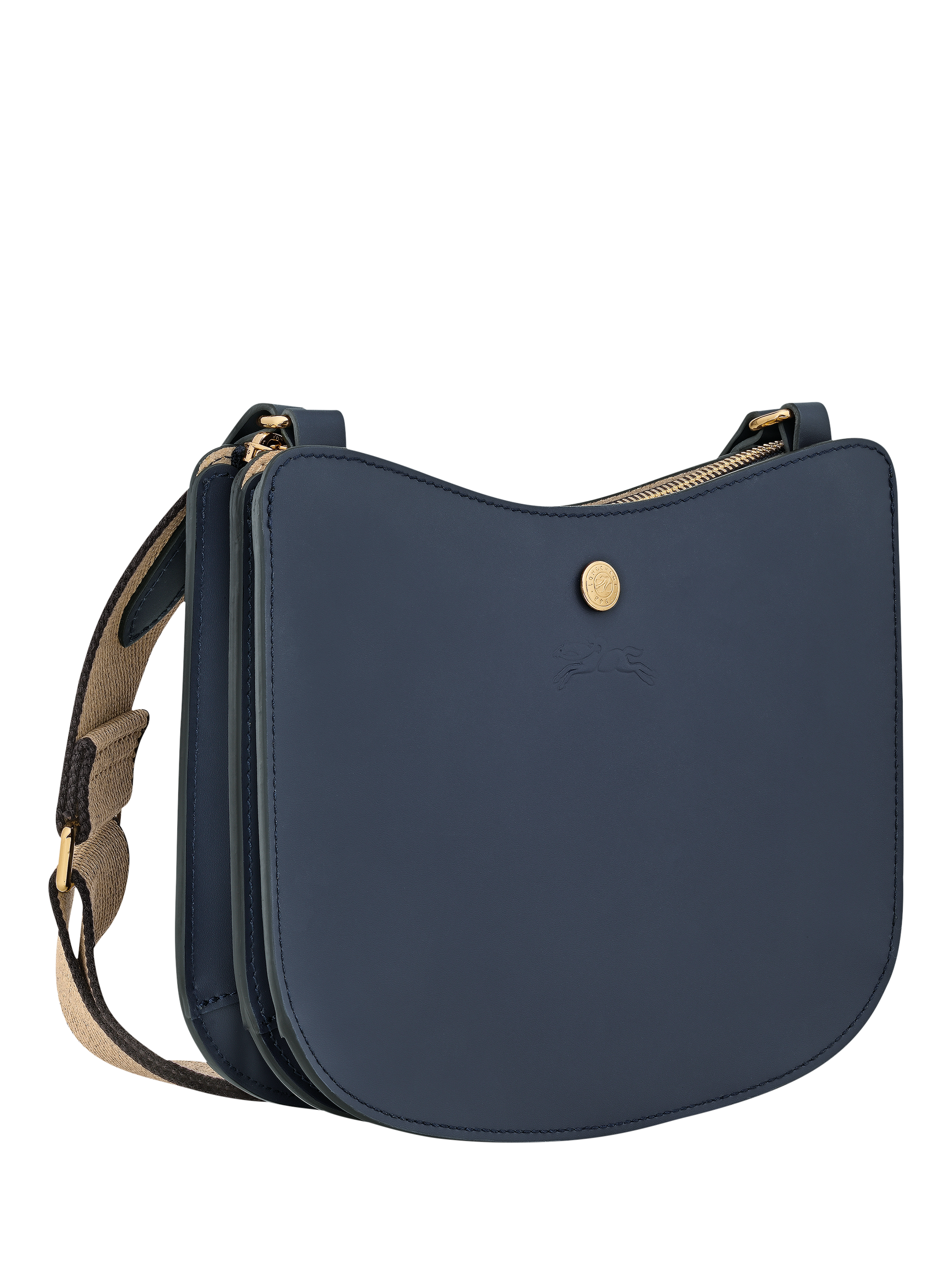 Product image 3 of 5, which shows Longchamp Épure Leather Crossbody Bag, Navy