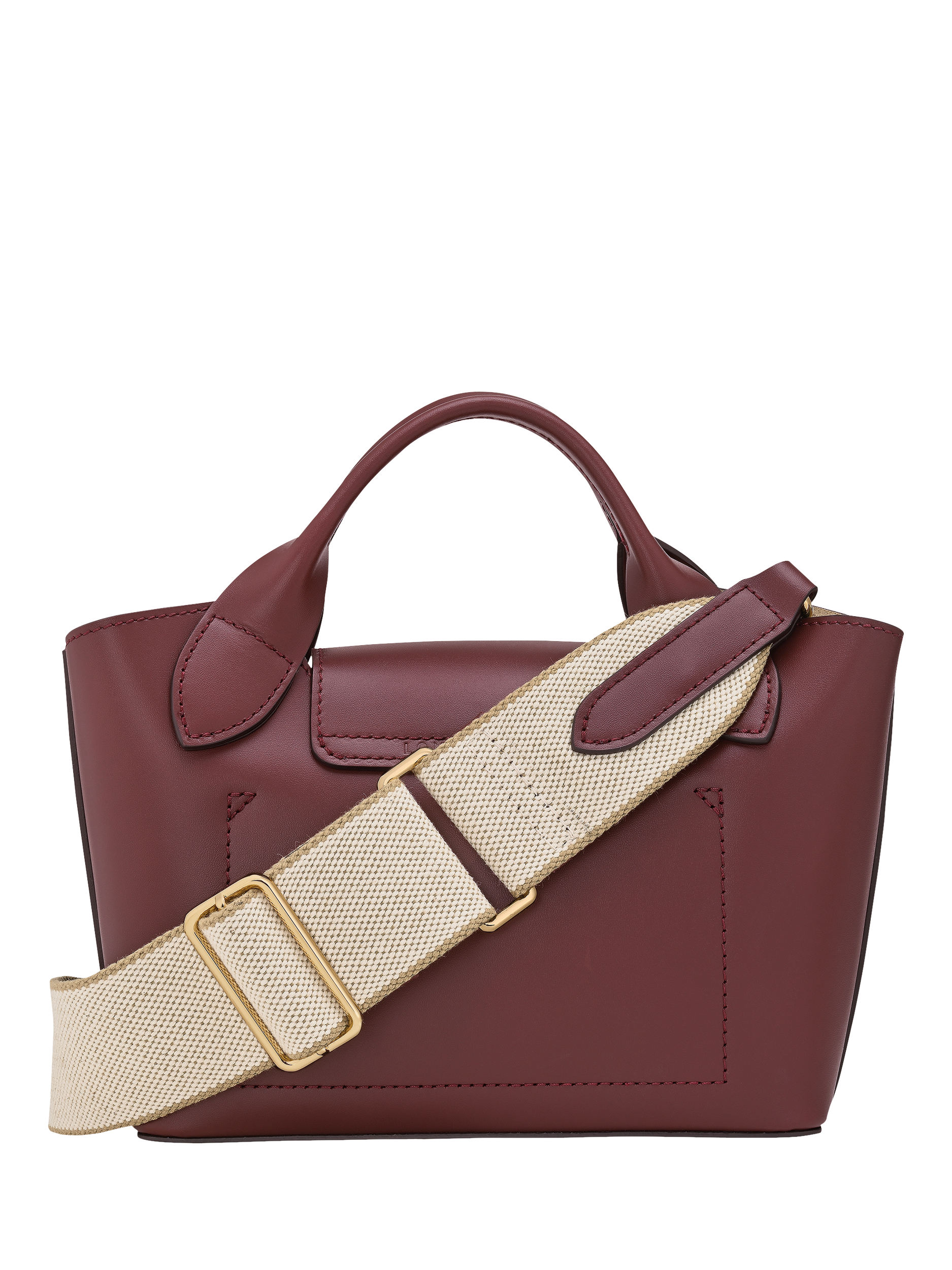 Product image 4 of 5, which shows Longchamp Épure Leather Extra Small Tote Bag, Burgundy