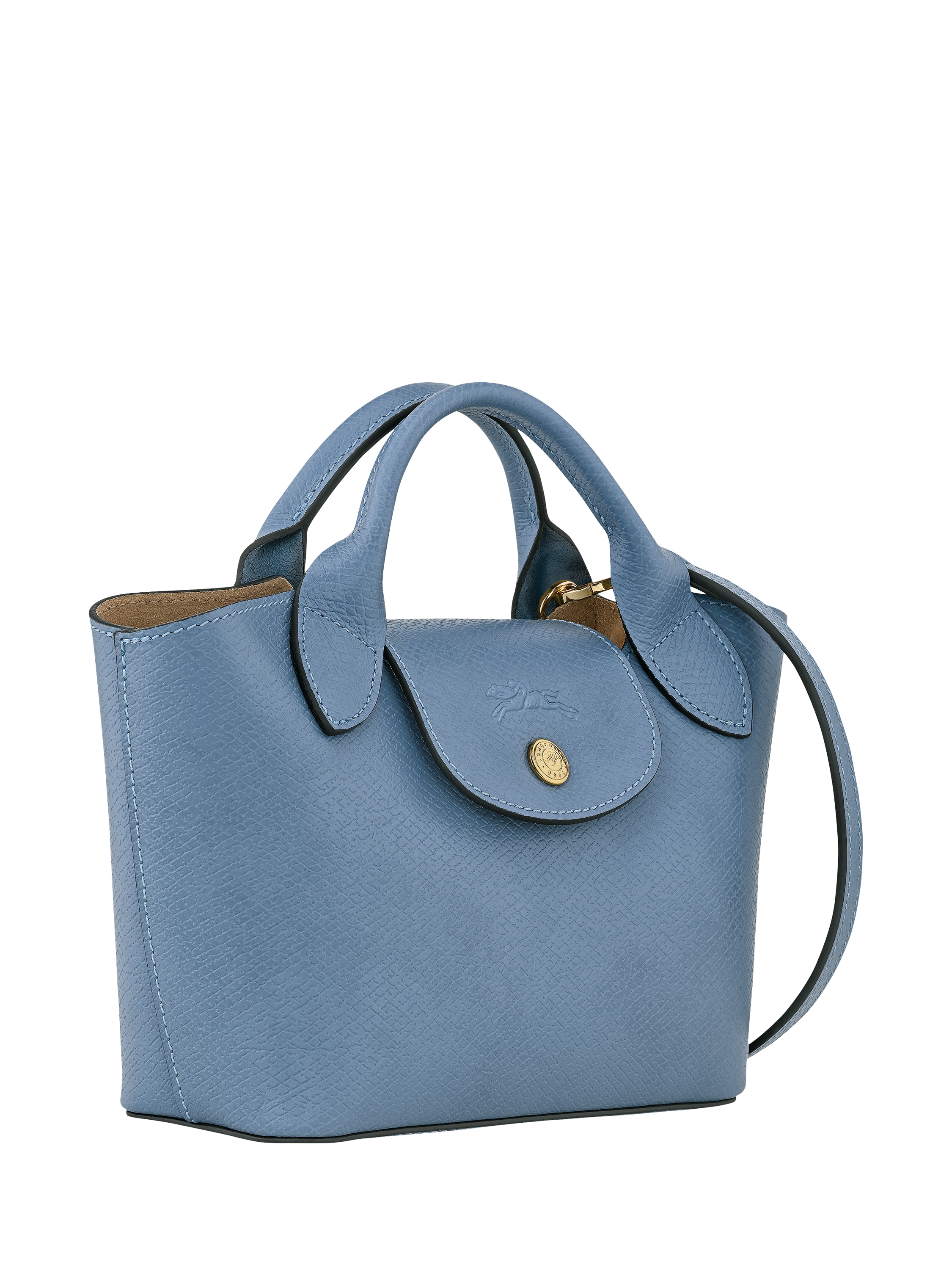 Product image 3 of 6, which shows Longchamp Épure Extra Small Leather Tote Bag, Slate