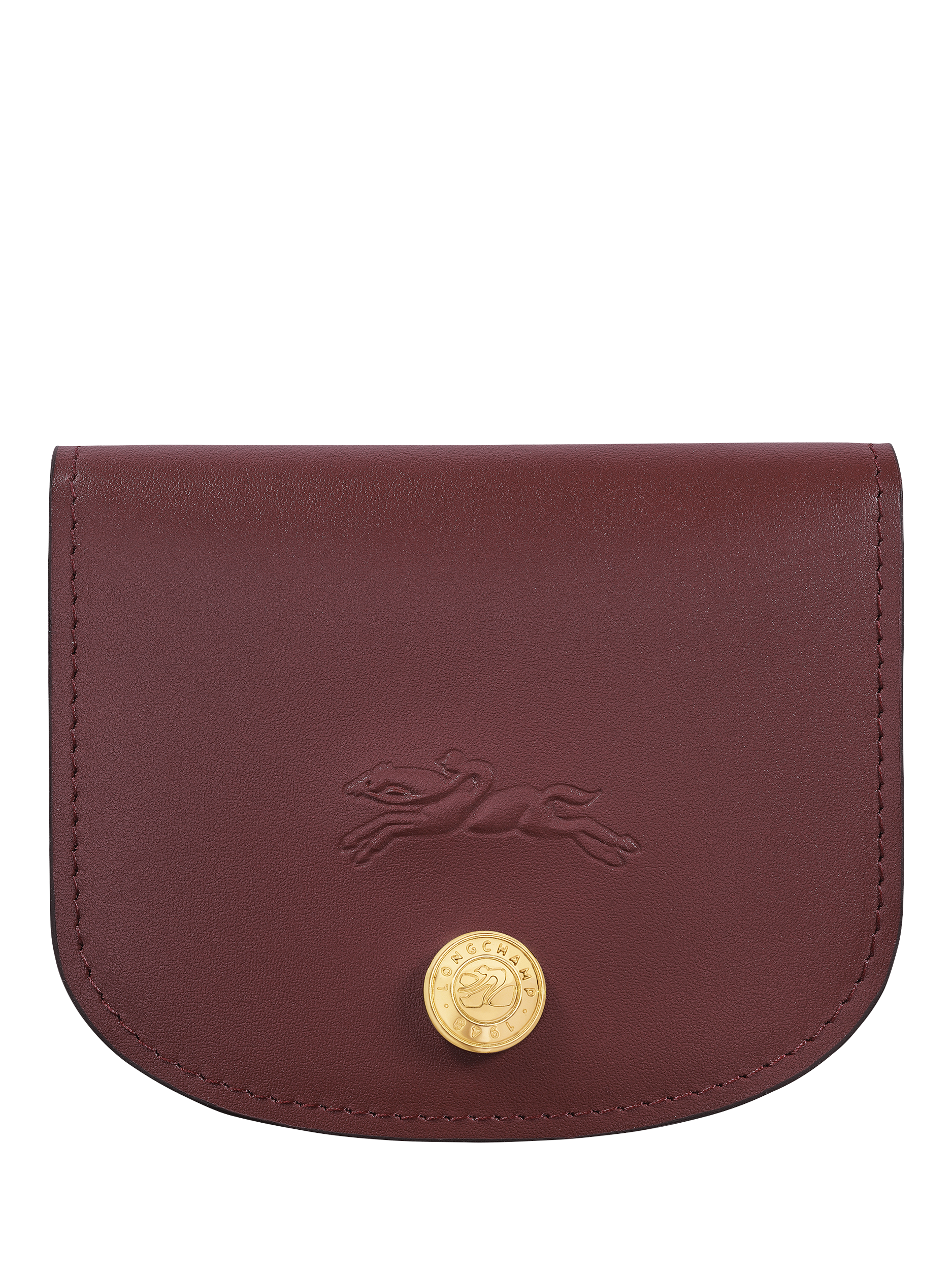 Product image 1 of 2, which shows Longchamp Épure Leather Card Holder, Burgundy