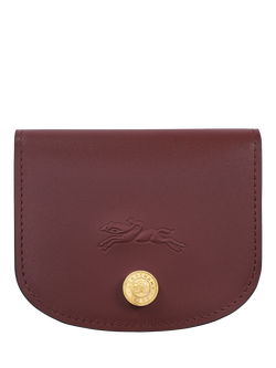 Longchamp Épure Leather Card Holder, Burgundy