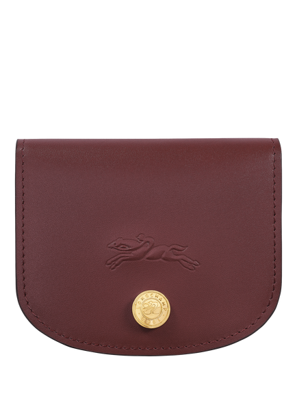 Longchamp Épure Leather Card Holder, Burgundy