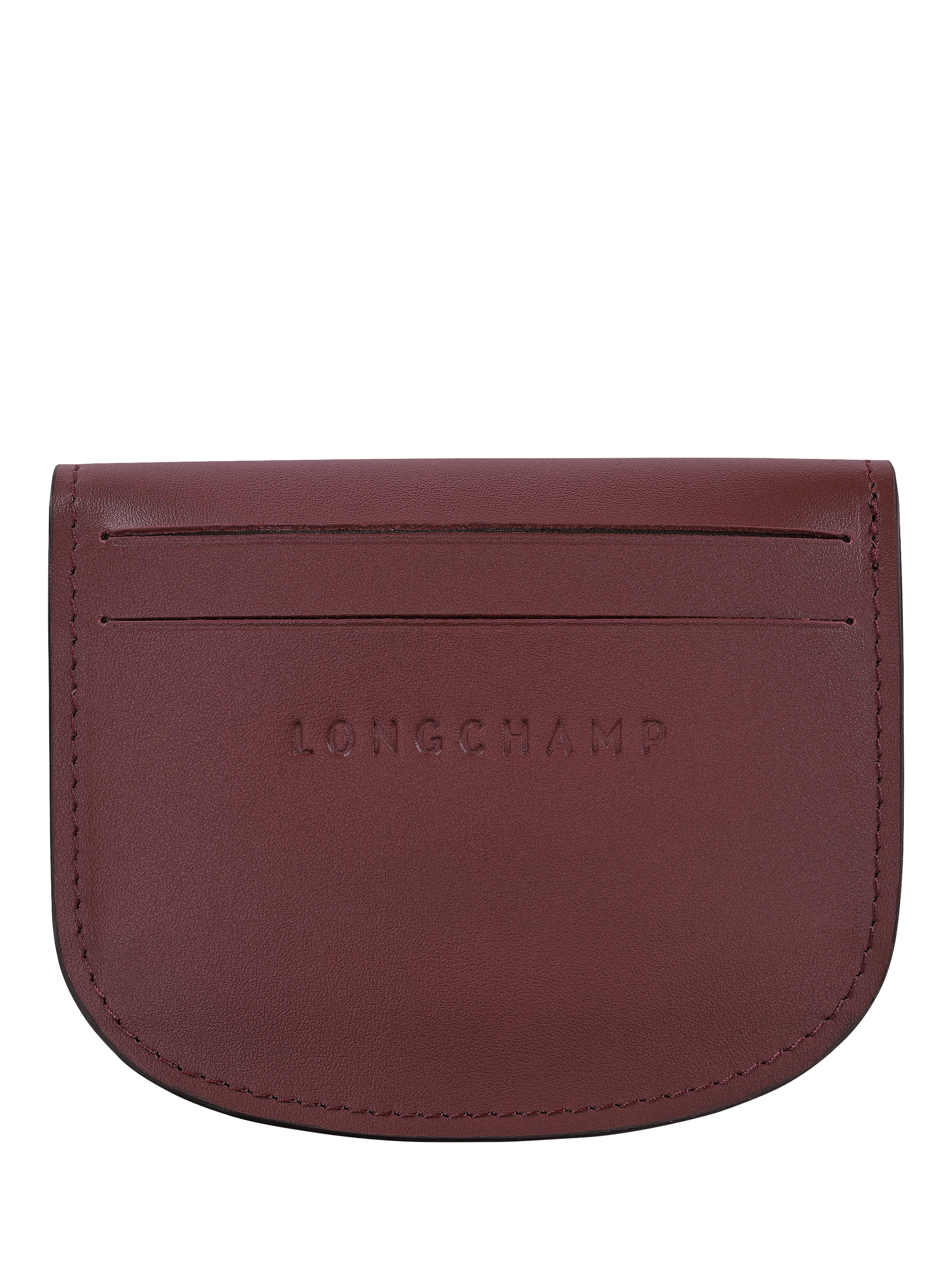 Product image 2 of 2, which shows Longchamp Épure Leather Card Holder, Burgundy