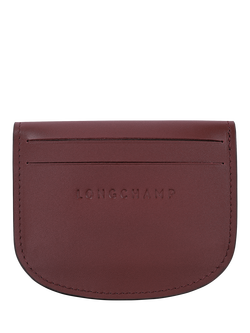 Longchamp Épure Leather Card Holder - view 2, Burgundy