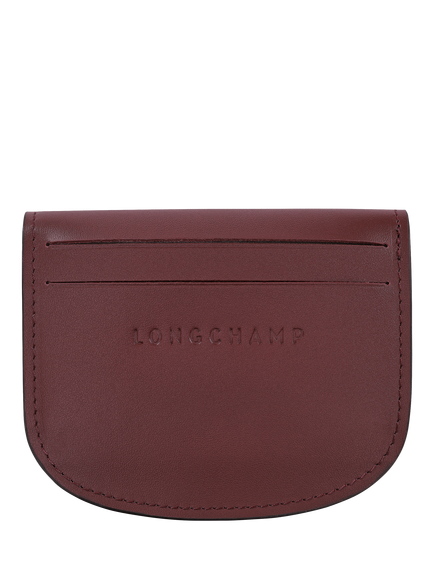 Longchamp Épure Leather Card Holder - view 2, Burgundy