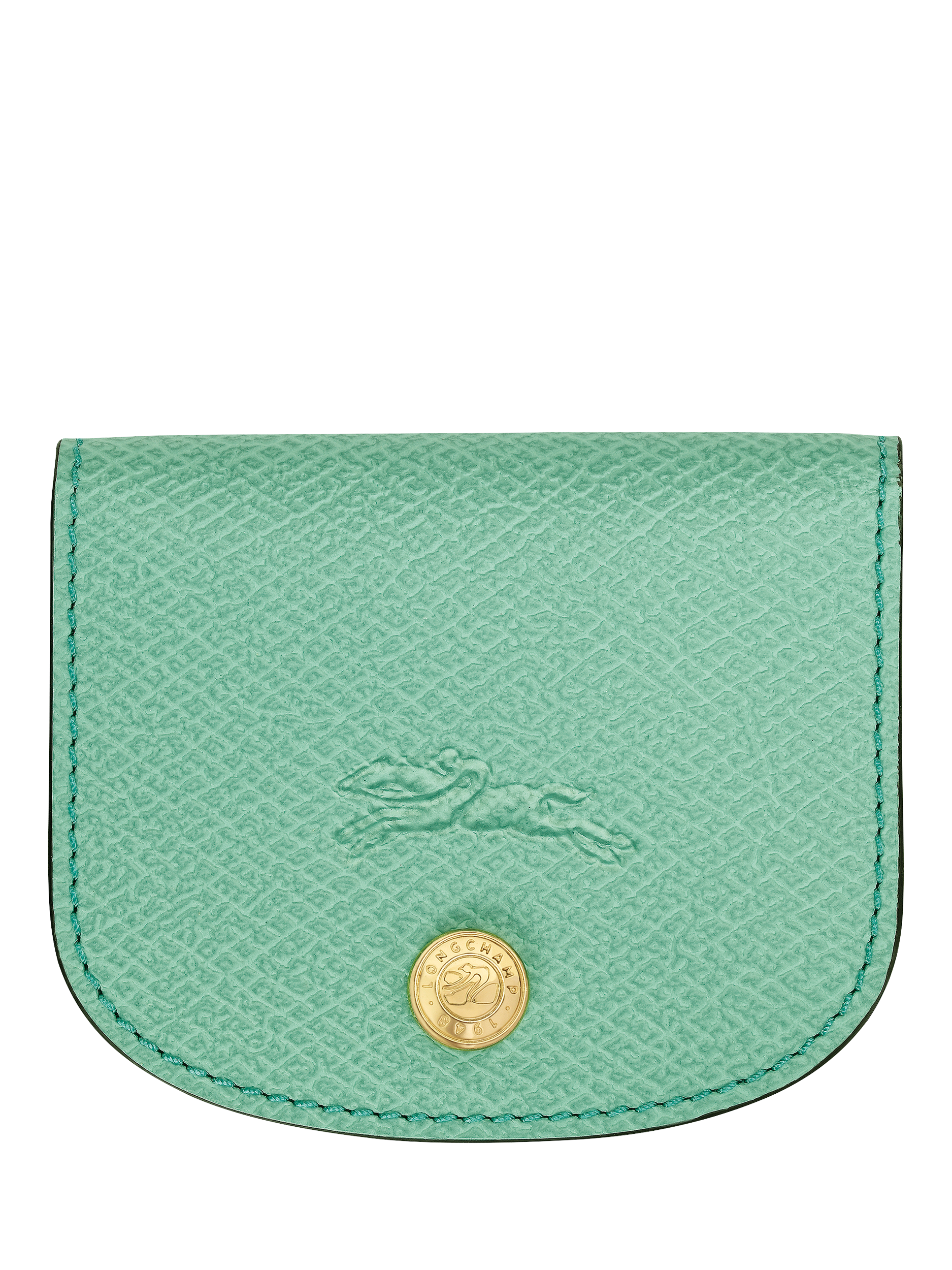 Product image 1 of 3, which shows Longchamp Épure Leather Card Holder, Mint