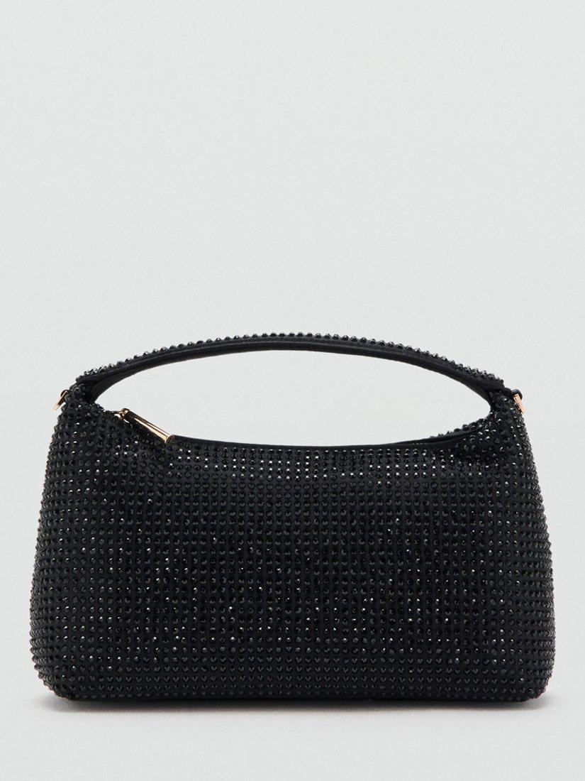Product image 1 of 4, which shows Mango Aina Embellished Grab Bag, Black