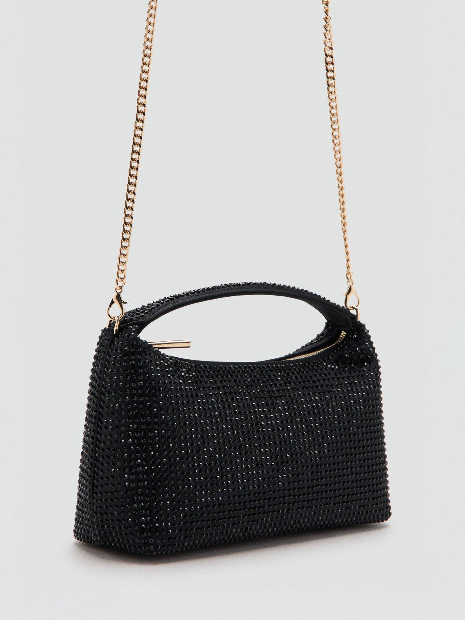 Product image 2 of 4, which shows Mango Aina Embellished Grab Bag, Black